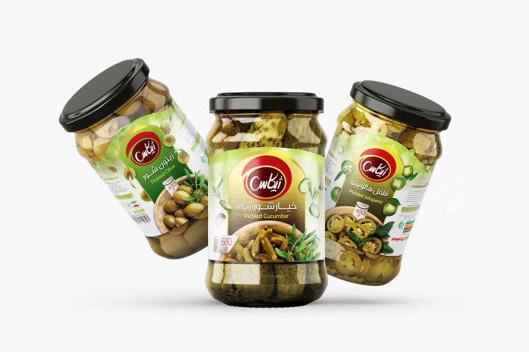 Pickled Olive & Cucumber & Jalapeno Packaging Design for Zhikas Food Industries